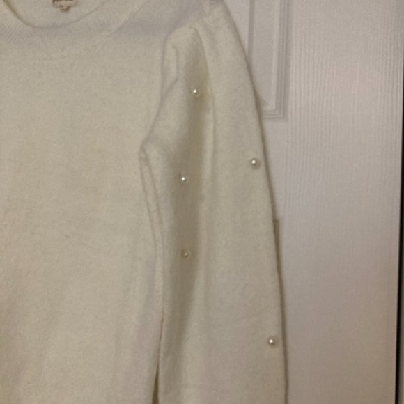 Saige by Hem & Thread Pearl Sweater - in Cream/Ivory - Picture 5 of 9